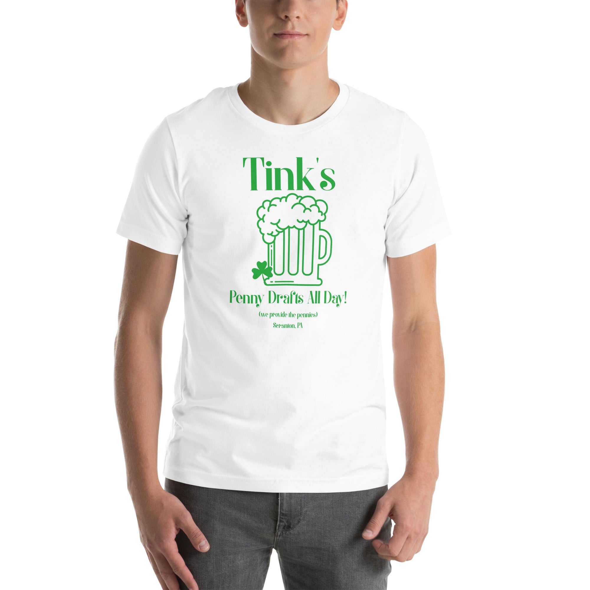 Unisex t-shirt. Tink's St. Paddy's Day Scranton