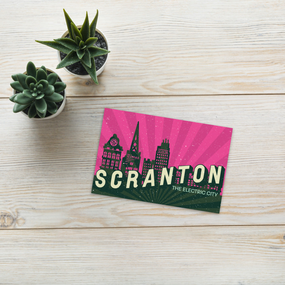 Vintage Pink Scranton Postcard