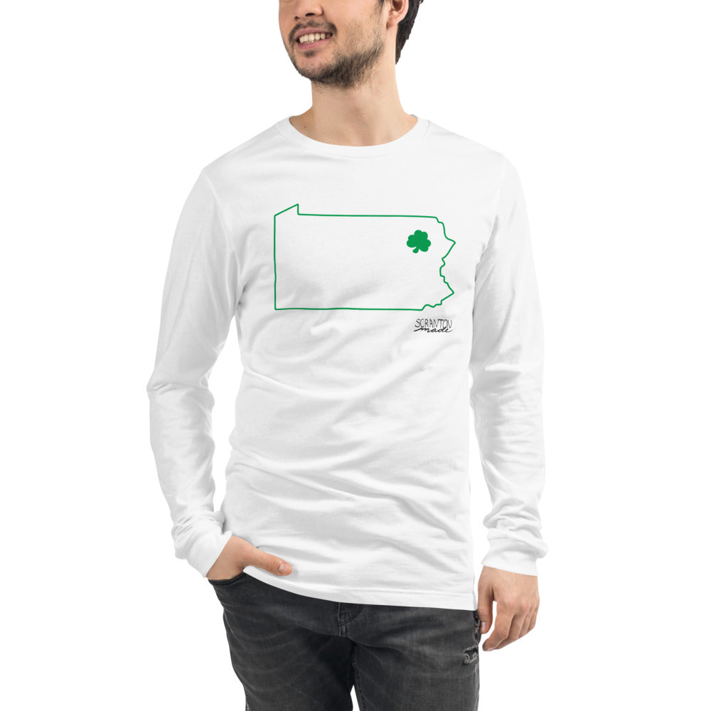Scranton Parade Day Shamrock in NE Pennsylvania Unisex Long Sleeve Shirt