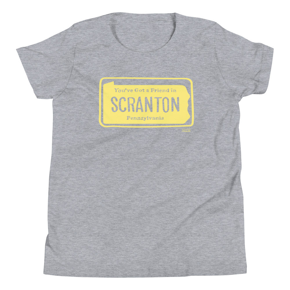 Kid's Scranton Vintage PA License Plate T-shirt