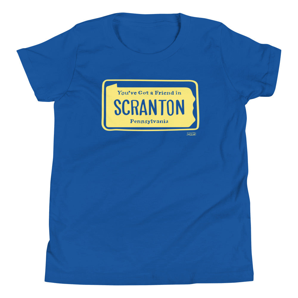 Kid's Scranton Vintage PA License Plate T-shirt