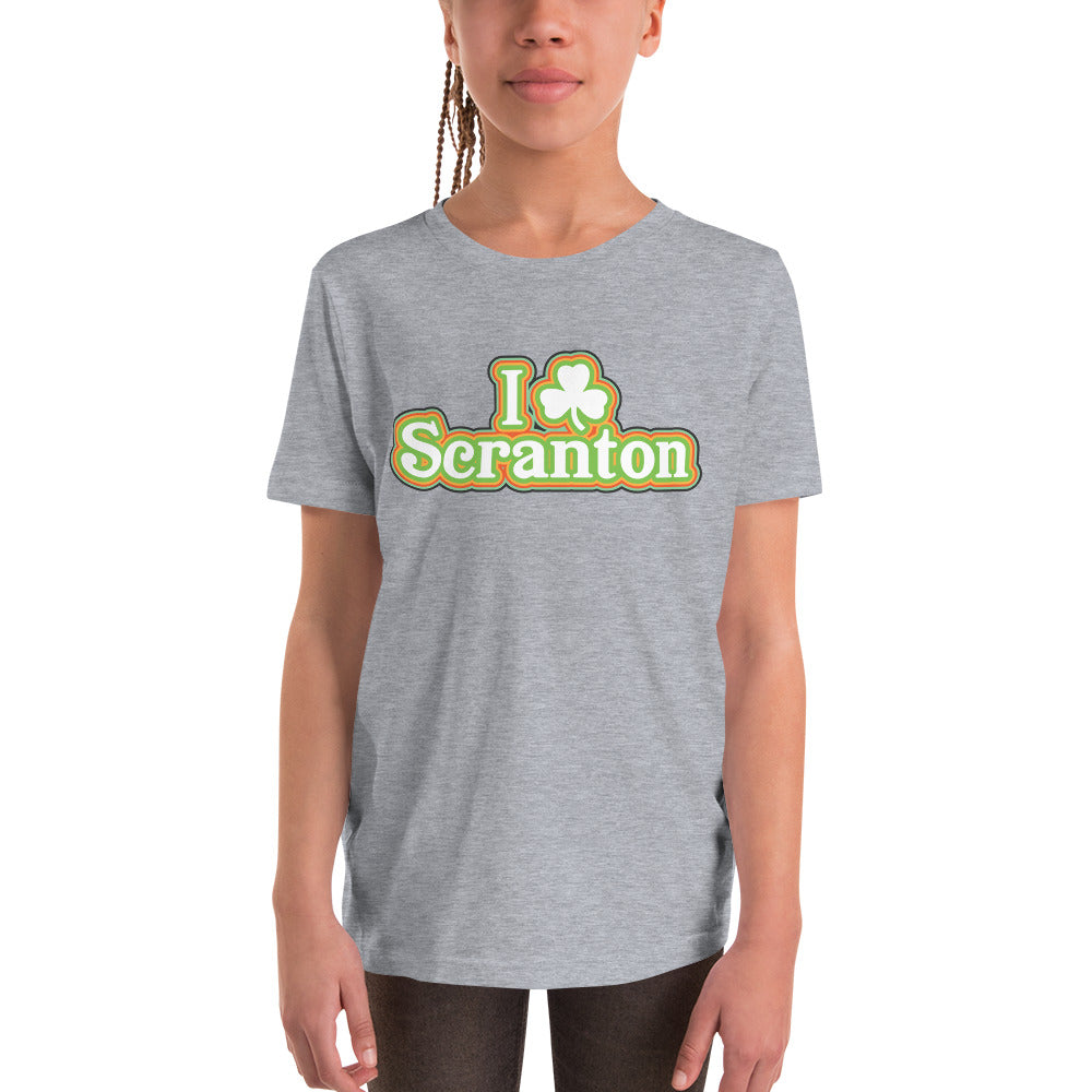 I ☘︎  Scranton - Youth Short Sleeve T-Shirt